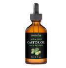 Castor Oil Organically Grown 100  Pure Glass Bottle Cold Pressed Hexane Free Eye