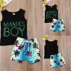 Summer Toddler Kids Baby Boy Clothes Vest Top Tank Floral Shorts Outfits Sets