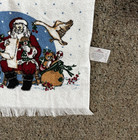 Vintage Cannon Christmas Dish Hand Towel Usa 24 x 15  Santa And Woodland Animals
