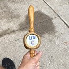 Miller Lite Wooden Beer Tap Handle Knob - Breweriana Bar Tap Handle