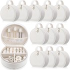 Weysat 12 Pack Mini Travel Jewelry Case Bridesmaid Gifts Box Bulk Small Leath   