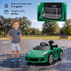 Qaba 12v Kids Ride On Car  Licensed Porsche Carrera Gt With Remote  Green