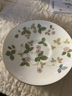 Wedgwood Wild Strawberry Bone China Footed Cup   Saucer Set England 