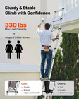 12 5ft Telescoping Ladder  Aluminum Lightweight Multi-purpose Collapsible Extens
