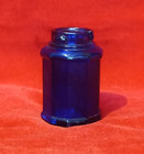 Rare Antique 10-sided Blue Glass La Valliere Vanishing Peroxide Cream Jar Nola