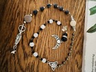 Hecate Dark Goddess Rosary Wicca Pagan Witch Ritual Athame Fire Agate   Obsidian