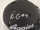 Kc Concepcion Signed Black Texas A m Aggies Mini Football Helmet Beckett Auto 