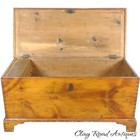 Antique Primitive Country Chippendale Pine 18th Century Blanket Chest 1780s