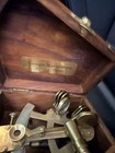Ross London Brass Navigation 5 Inch Sextant In Wooden Box