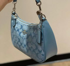 Nwt Ch139 Coach Light Blue Teri Shoulder Bag Signature Chambray Outlet Products