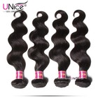 Unice Peruvian Body Wave Human Hair 4 Bundles Virgin Hair Extension Double Wefts