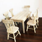 Usa 1 12 Scale Wooden Dollhouse Miniature Dining Room Furniture Table Chairs Set