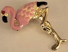 Pink Enamel Flamingo Tropical Pin 1 1 2  Tall 10 26 26