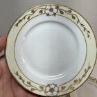 Set Of 6 Antique Nippon Hand Painted Dessert Plates Saucers 5 1 4    Gold Floral