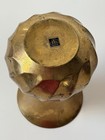 Vintage Solid Brass Table Vase Swirl Design Made In India Heavy Ornate Wave