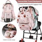 Diaper Bag Backpack  Baby Girl For Mom  Large Pink Floral