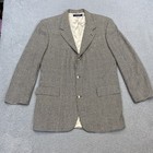 Brooks Brothers Sports Coat Men s Silk Beige Gray Houndstooth Vintage Usa Made