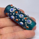 Antique Or Vintage Glass Stratified Eye Bead Handmade Glass Bead Pendant Green