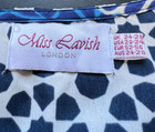 Miss Lavish London Womens Kaftan 22 24 Blue Gold Leisure Lounge Resort Vacation