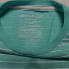 Calvin Klein Jeans Boys T Shirt Size Large L 14 16 Green Striped Logo Tee Casual