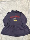 Vintage 1990s The Disney Store Embroidered Snow White Children   s Dress 4t Navy