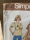Vintage 70s Simplicity 6931 Cottage Prairie Dress Blouse Sewing Pattern 8-10 Mis