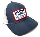 Pabst Blue Ribbon Beer Logo Mesh Trucker Curved Bill Adjustable Snapback Hat Cap