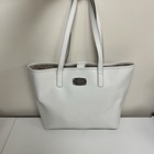 Michael Kors Jet Set Medium Carryall Tote White Leather Shoulder Bag