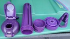 Coldest 2 Purple Replacement Lids Insert Straw   Flip Top Chug For Bottles