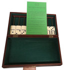 Vintage 1995 Simple Nine Domino Game The Bombay Company Wooden Box Vgc