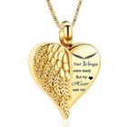  Love Heart Urn Necklace For Ashes Keepsake Memorial Cremation Jewelry Gold
