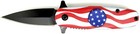 5  New  American Flag Spinner Pocket Knife Patriotic Military Folding Knives