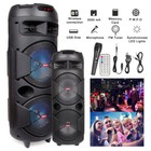 6000w Bluetooth Speaker Portable Sub Woofer Heavy Bass Party Sound System W  Mic