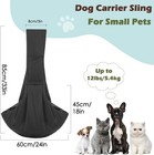 Reversible Small Dog Sling Carrier Safety Harness Hands Free Pet Travel  black 