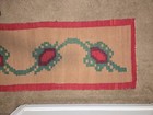 Antique Handwoven Table Runner  97   X 22 5   Jute Burlap   Wool 