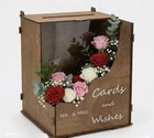 Wood Wedding Card Box Square Brown 11 81x9 84x9 84 In  cards   Wishes 