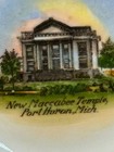  52m Antique Maccabee Temple Port Huron Michigan 1900s Souvenir China Plate