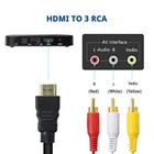 Hdmi To Rca Av Adapter Converter Cable Cvbs 3rca 1080p Composite Video Audio