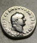 Rare Original Ancient Roman Silver Coin Denarius Titus 79ad Wreath Curule Chair