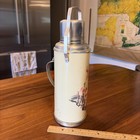 Vintage Retro Deer Brand  Metal Thermos Pink Flowers Cherry Blossom Spring Camp