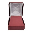 Burgundy Leatherette Jewelry Earring Gift Packaging Boxes   Pack Of 12