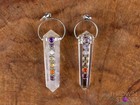 Chakra   Clear Quartz Crystal Point Pendant - Handmade Healing Jewelry  E2119