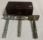 Vtg  Lot Of  3  Single Blade Razors   1 gillette s   2  Star Brand   Box