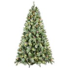 4-9 Foot Artificial Christmas Tree   Pinecone Frosted Decore Pre-lit Or Unlit