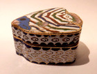 Vintage 60 s Small Decorative Chinese Brass Cloisonne Enamel Jewelry pill Box