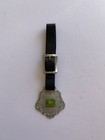 Vintage John Deere Watch Fob Green Tab Brown Leather Strap Nos 5    Long