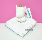 Carters Unicron Security Blanket White Blue Satin Plush Baby Lovey 68354 Nwt