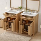 48  Bathroom Vanity With Solid Wood Frame  Flip Drawer  4 Soft-close Doors