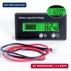 Battery Capacity Indicator Meter 12v-84v Lcd Volt Gauge For Golf Cart Rv
