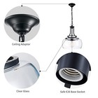  Chandelier Rustic Farmhouse Industrial Round Ceiling Pendant Light  Black